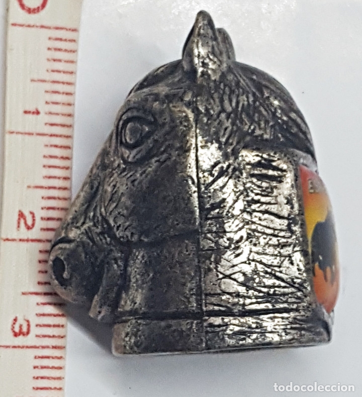 Coleccionismo de dedales: Antiguo dedal. Metal, forma de caballo. - Foto 5