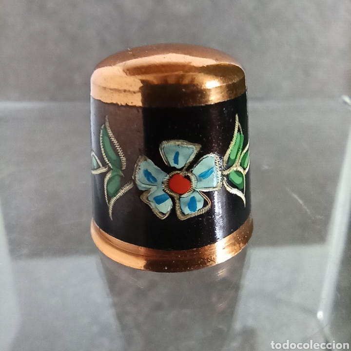 Collezionismo di ditali: DEDAL GRABADO Y PINTADO A MANO SOBRE COBRE * ESMALTADO