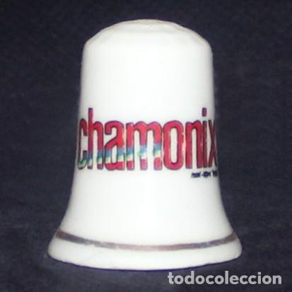 Coleccionismo de dedales: Dedal porcelana - CHAMONIX - Foto 1