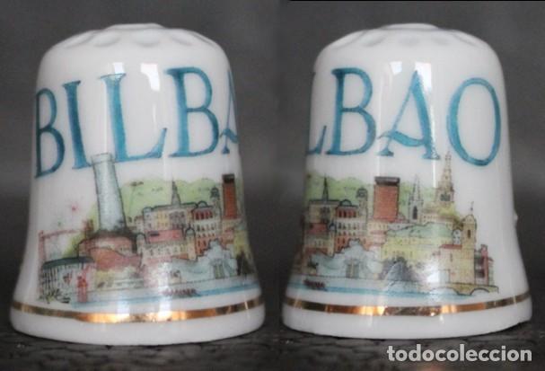 Coleccionismo de dedales: Dedal porcelana - Bilbao - Foto 2