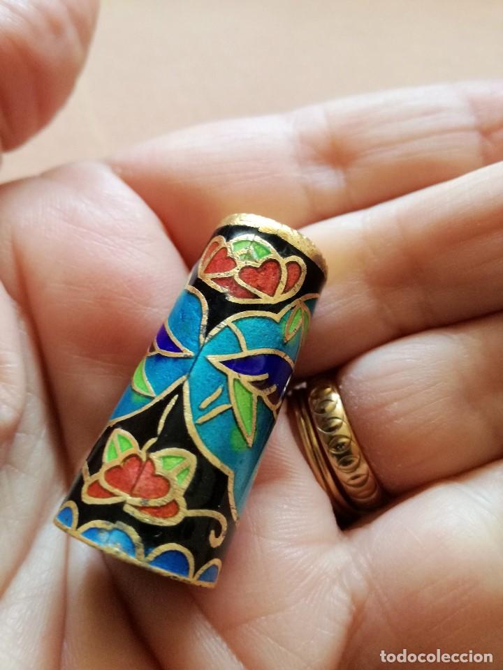 Coleccionismo de dedales: DEDAL DE CLOISONNE BUHO DE LA SUERTE - Foto 2