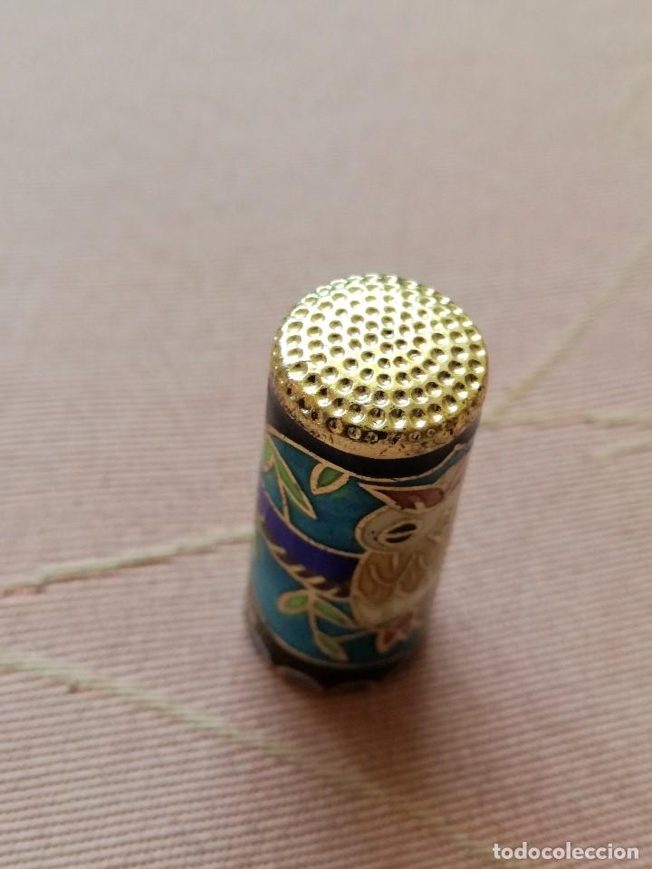 Coleccionismo de dedales: DEDAL DE CLOISONNE BUHO DE LA SUERTE - Foto 3
