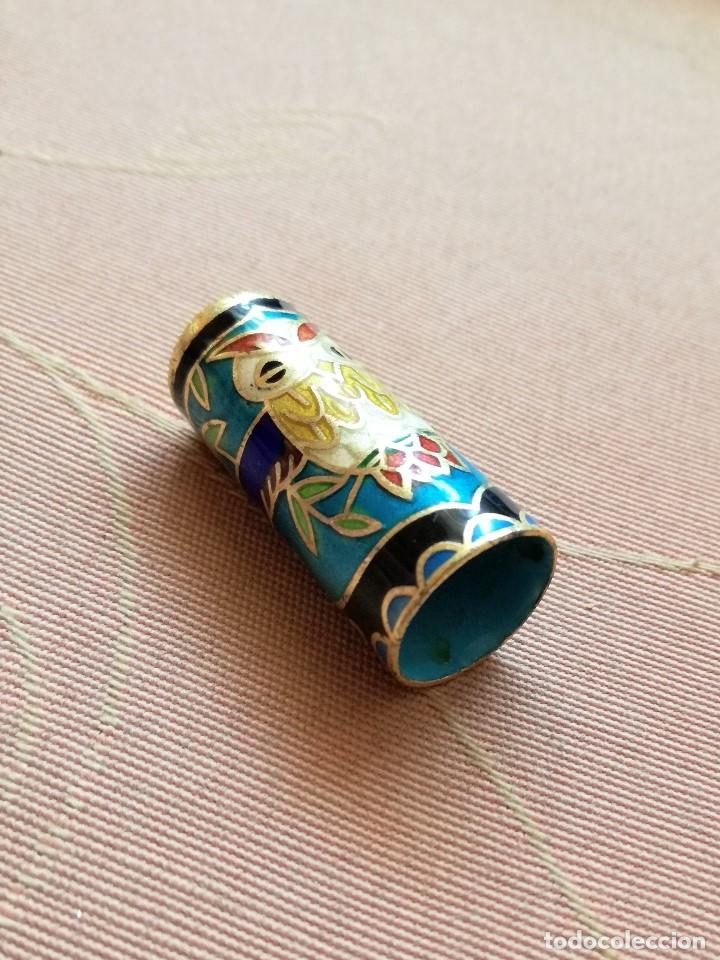 Coleccionismo de dedales: DEDAL DE CLOISONNE BUHO DE LA SUERTE - Foto 4