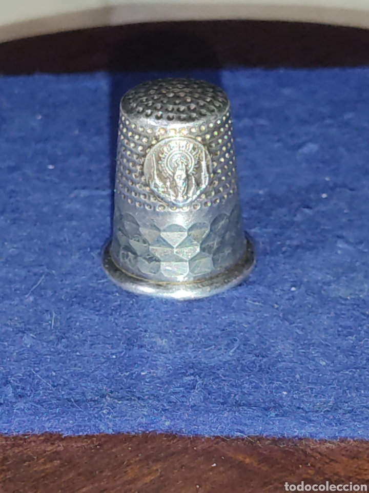 Coleccionismo de dedales: Dedal de plata de la virgen del Pilar. - Foto 2