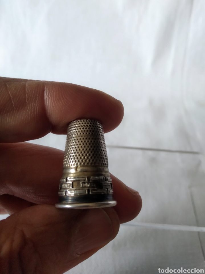Coleccionismo de dedales: ANTIGUO DEDAL DE PLATA - Foto 3