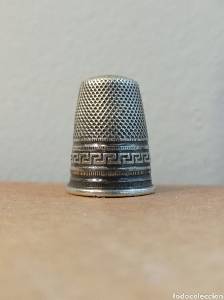 Coleccionismo de dedales: ANTIGUO DEDAL PLATA 800 TALLA 4. - Foto 3