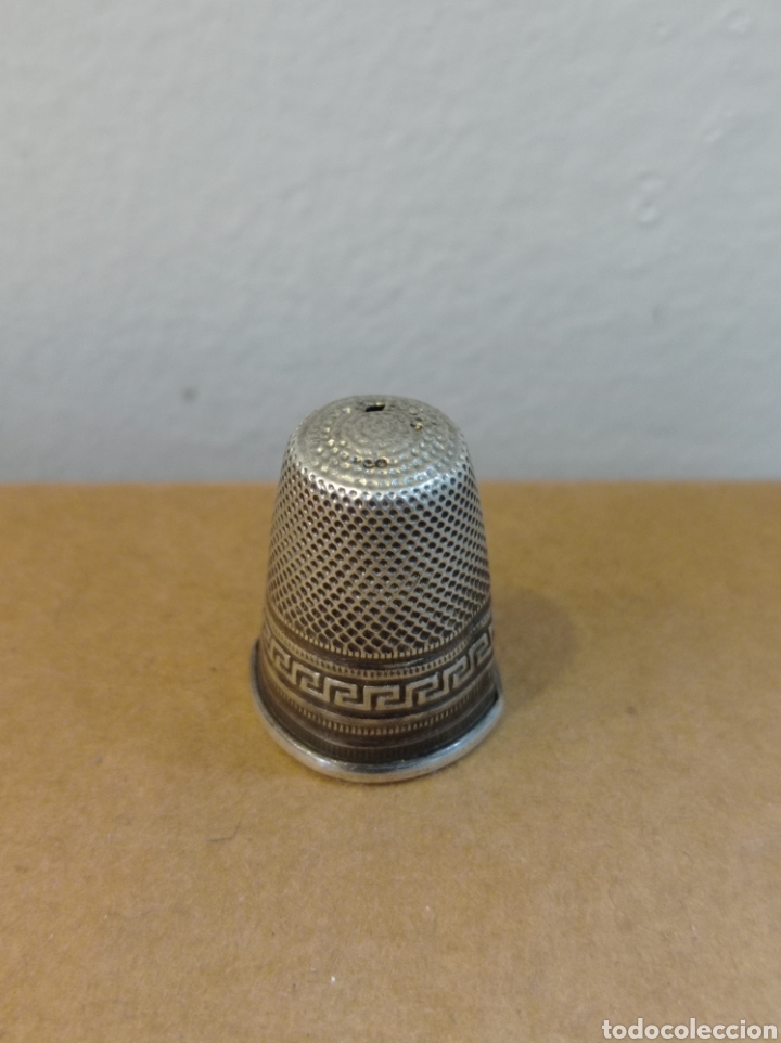 Coleccionismo de dedales: ANTIGUO DEDAL PLATA 800 TALLA 4. - Foto 4