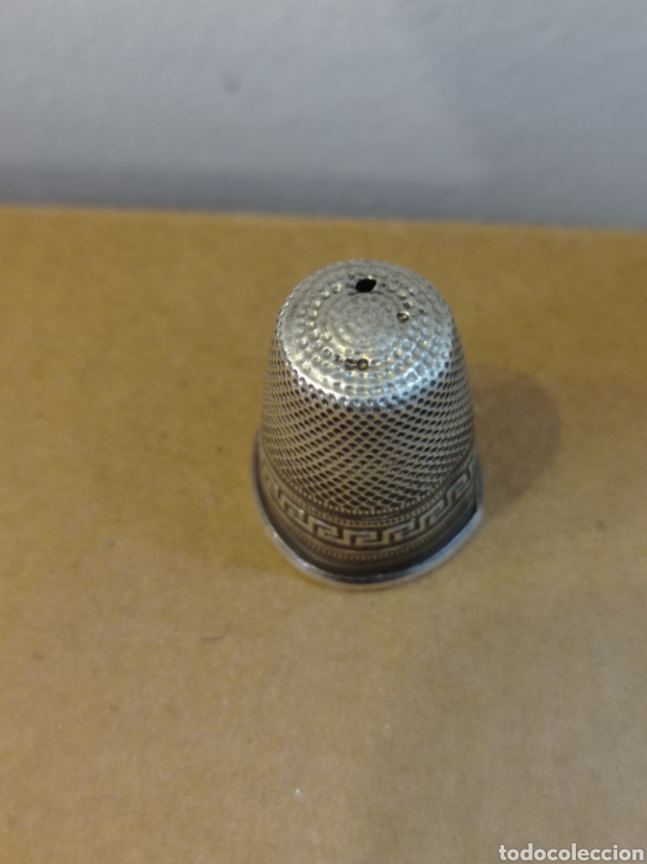Coleccionismo de dedales: ANTIGUO DEDAL PLATA 800 TALLA 4. - Foto 5