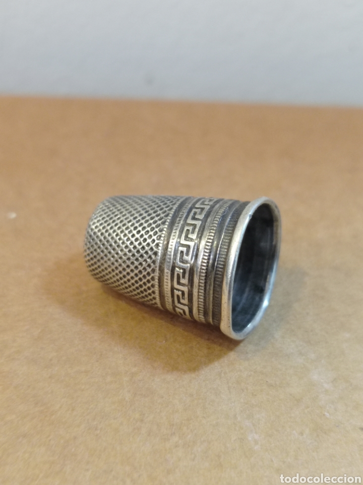 Coleccionismo de dedales: ANTIGUO DEDAL PLATA 800 TALLA 4. - Foto 7