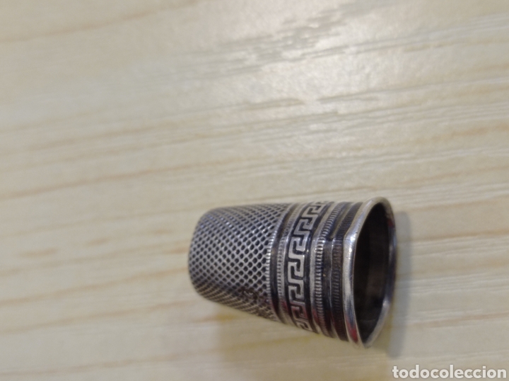 Coleccionismo de dedales: ANTIGUO DEDAL PLATA 800 TALLA 4. - Foto 9