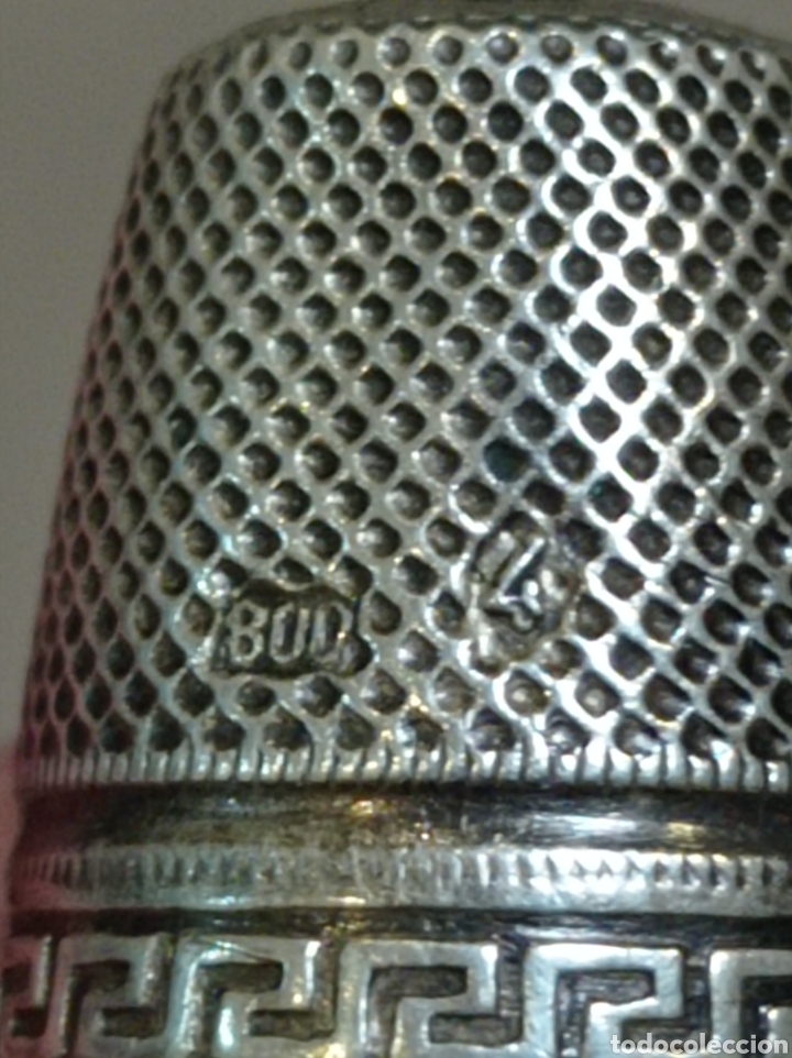 Coleccionismo de dedales: ANTIGUO DEDAL PLATA 800 TALLA 4. - Foto 11