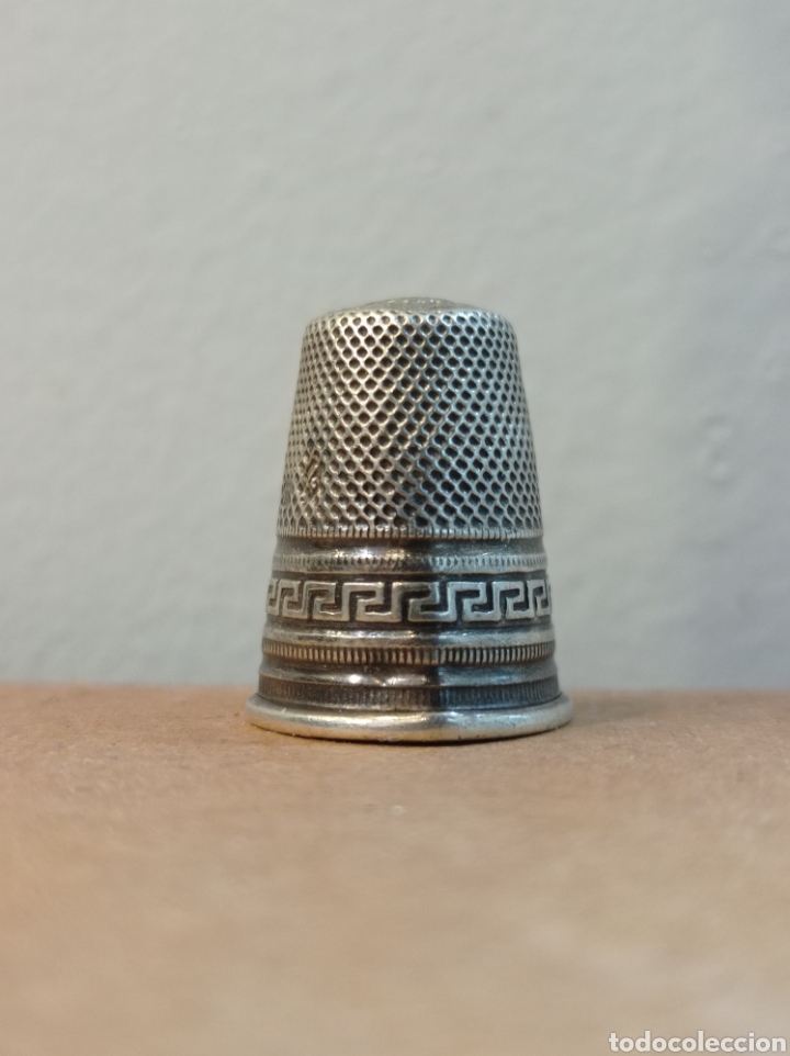 Coleccionismo de dedales: ANTIGUO DEDAL PLATA 800 TALLA 4. - Foto 1