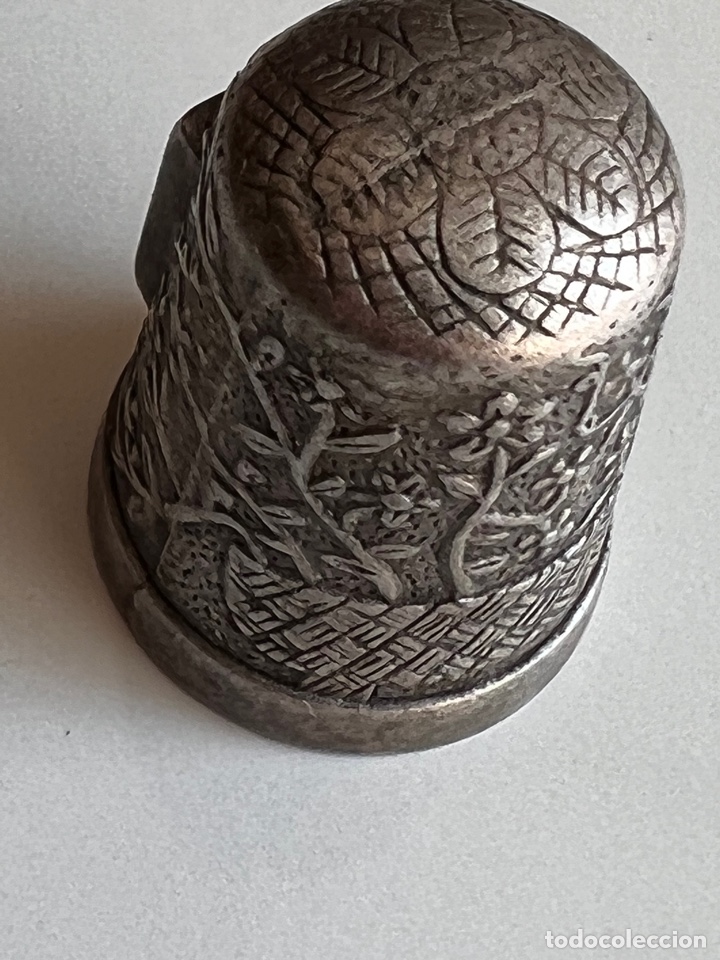 Coleccionismo de dedales: DEDAL ANTIGUO DE PLATA - Foto 2