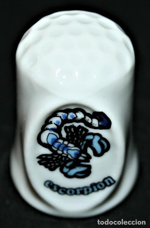 Coleccionismo de dedales: DEDAL DE PORCELANA - ESCORPI&Oacute;N - Foto 1