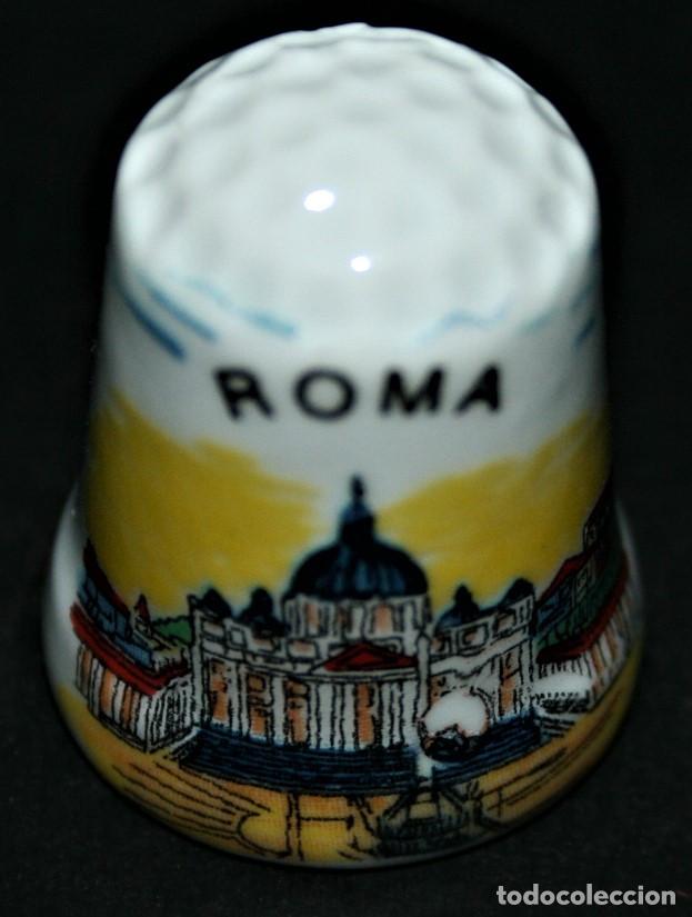 Coleccionismo de dedales: DEDAL DE PORCELANA - ROMA - Foto 1