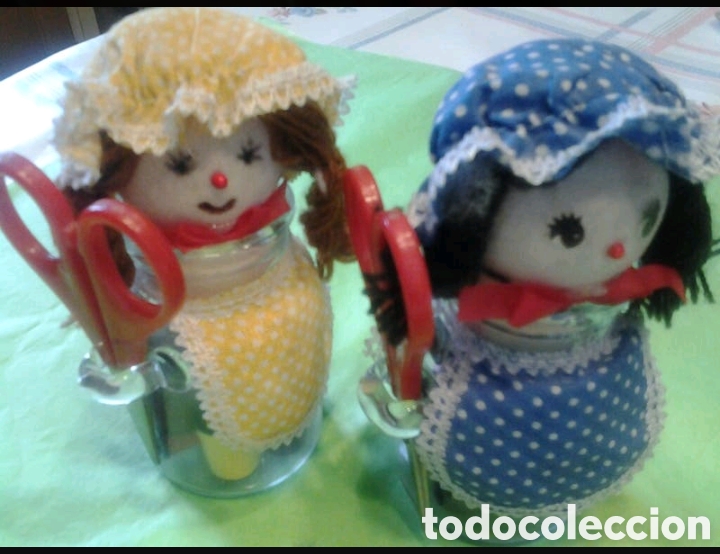 Coleccionismo de dedales: 2 MU&Ntilde;ECAS/COSTURERO x8&euro;-VINTAGE - Foto 1