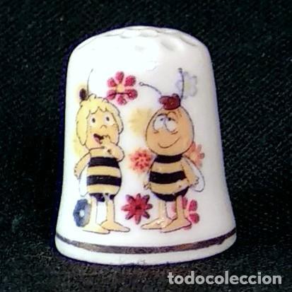 Coleccionismo de dedales: Dedal porcelana - ABEJA MAYA - Foto 1