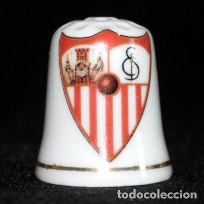 Coleccionismo de dedales: DEDAL PORCELANA - Sevilla CF - Foto 1