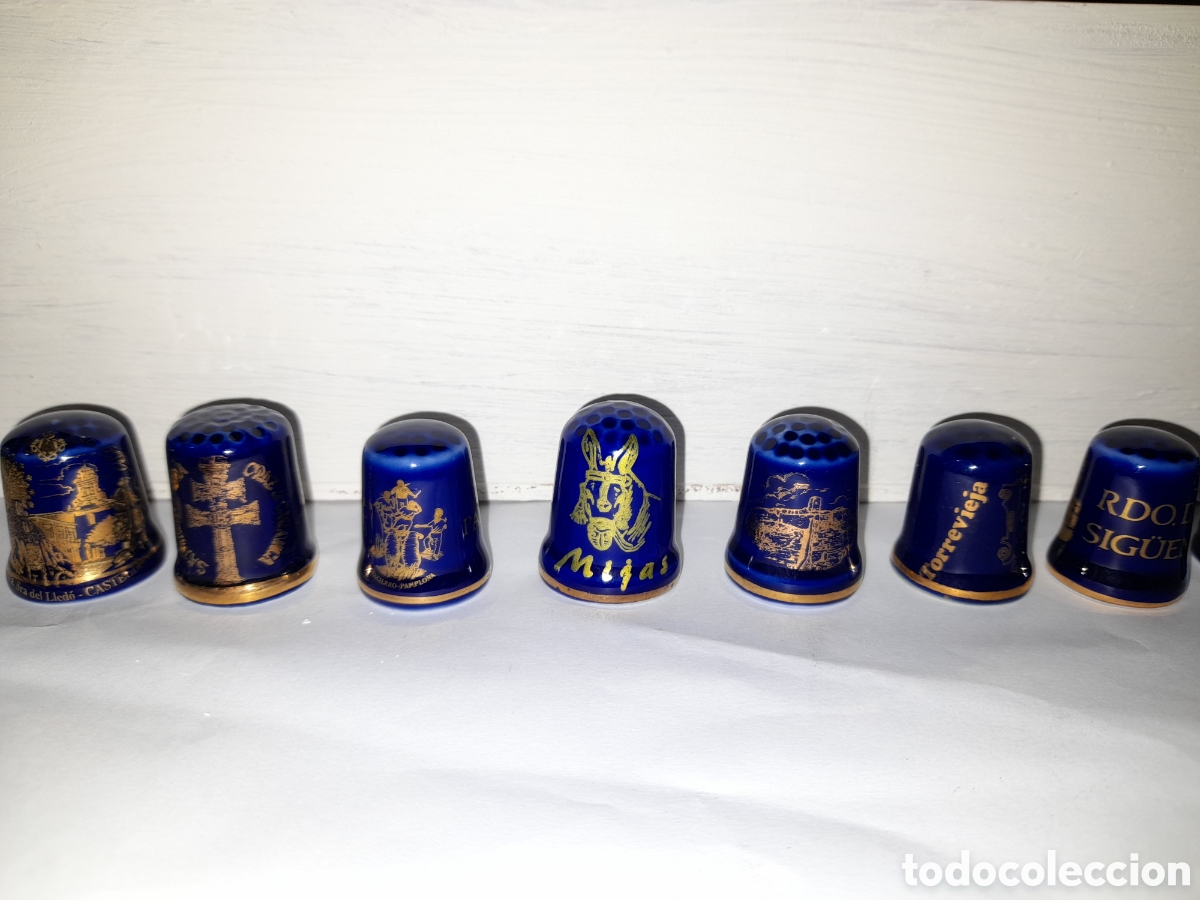 Coleccionismo de dedales: Lote 8 dedales azules - Foto 1