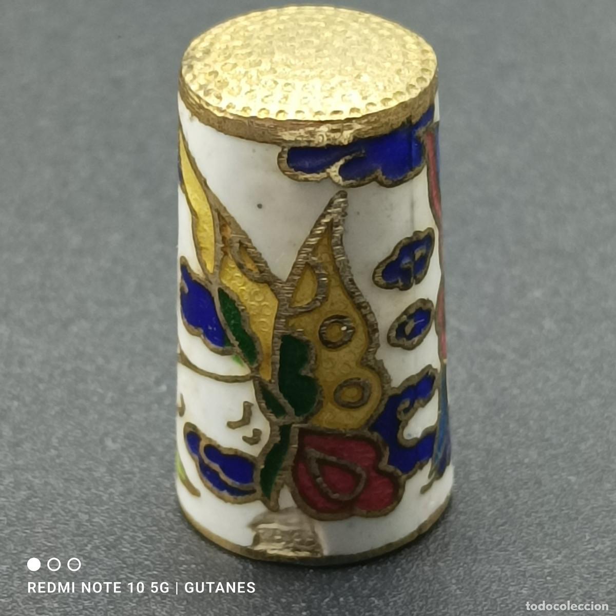 Coleccionismo de dedales: DEDAL METALICO ESMALTADO - Foto 2