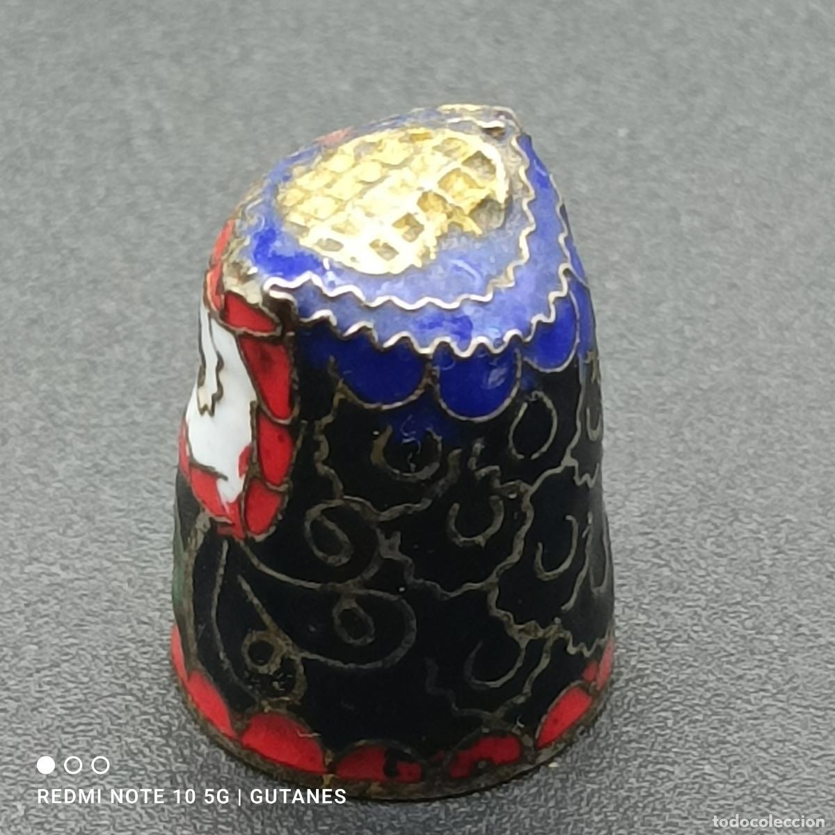Coleccionismo de dedales: DEDAL DE METAL BUHO ESMALTADO - Foto 2