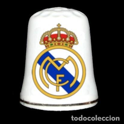Coleccionismo de dedales: Dedal porcelana - Real Madrid - Foto 1