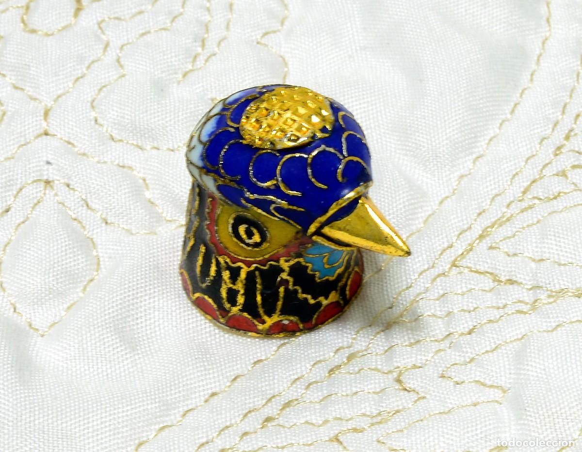 Coleccionismo de dedales: DEDAL CLOISONN&Eacute; CABEZA DE P&Aacute;JARO - Foto 2