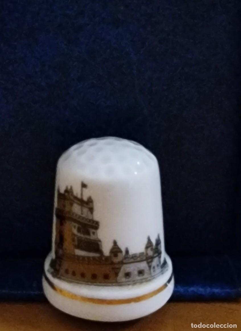 Coleccionismo de dedales: dedal de porcelana rdo. de Lisboa - Foto 1