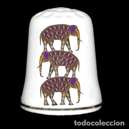 Coleccionismo de dedales: DEDAL PORCELANA - ELEFANTE - Foto 1