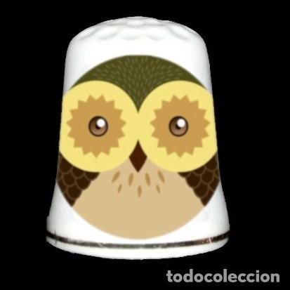 Coleccionismo de dedales: DEDAL PORCELANA - BUHO - Foto 1