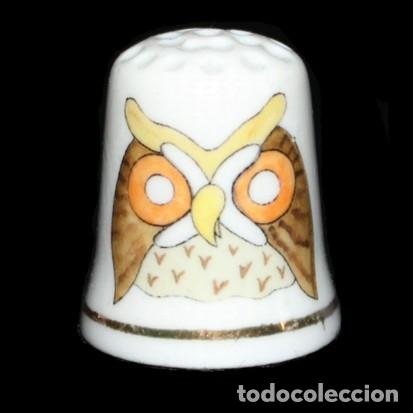 Coleccionismo de dedales: DEDAL PORCELANA - BUHO - Foto 1