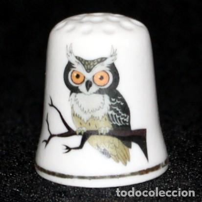 Coleccionismo de dedales: DEDAL PORCELANA - BUHO - Foto 1