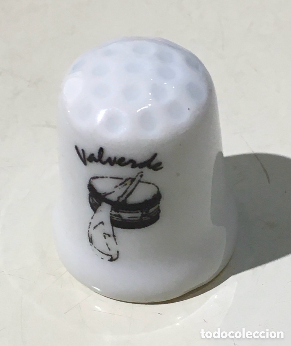 Coleccionismo de dedales: Dedal de porcelana. Valverde. - Foto 1