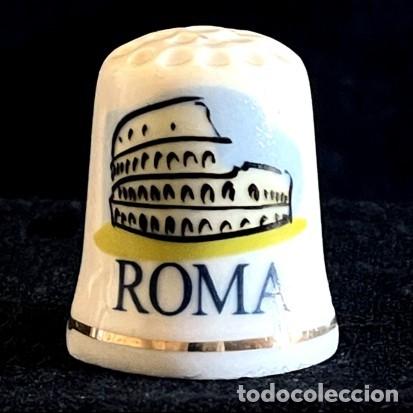Coleccionismo de dedales: Dedal porcelana - ROMA - Foto 1