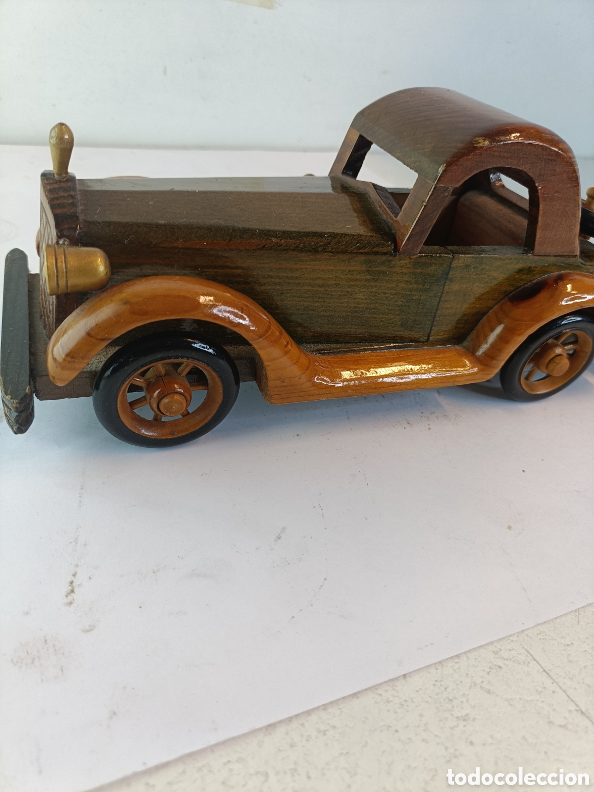 Coleccionismo de dedales: COCHE ARTESANIA MADERA - Foto 4