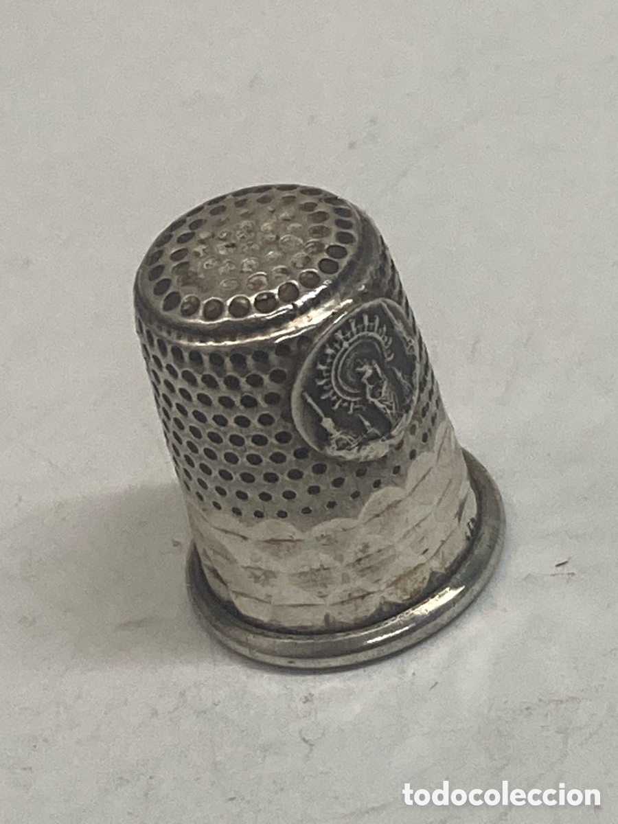 Coleccionismo de dedales: Dedal de plata religiosa /dedal 10 - Foto 1