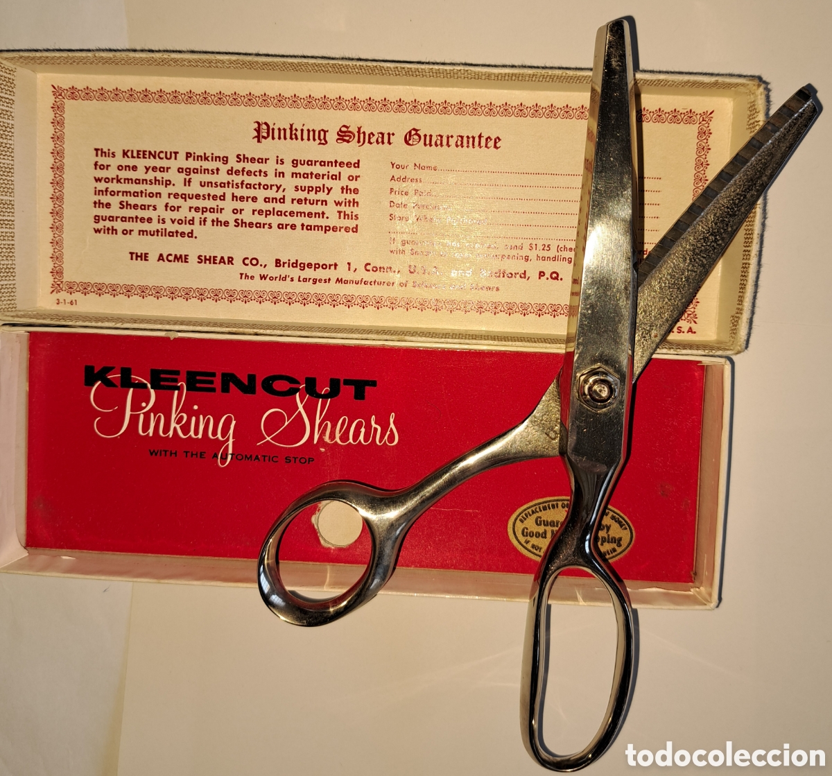 Coleccionismo de dedales: Tijeras dentadas Kleencut - Foto 1