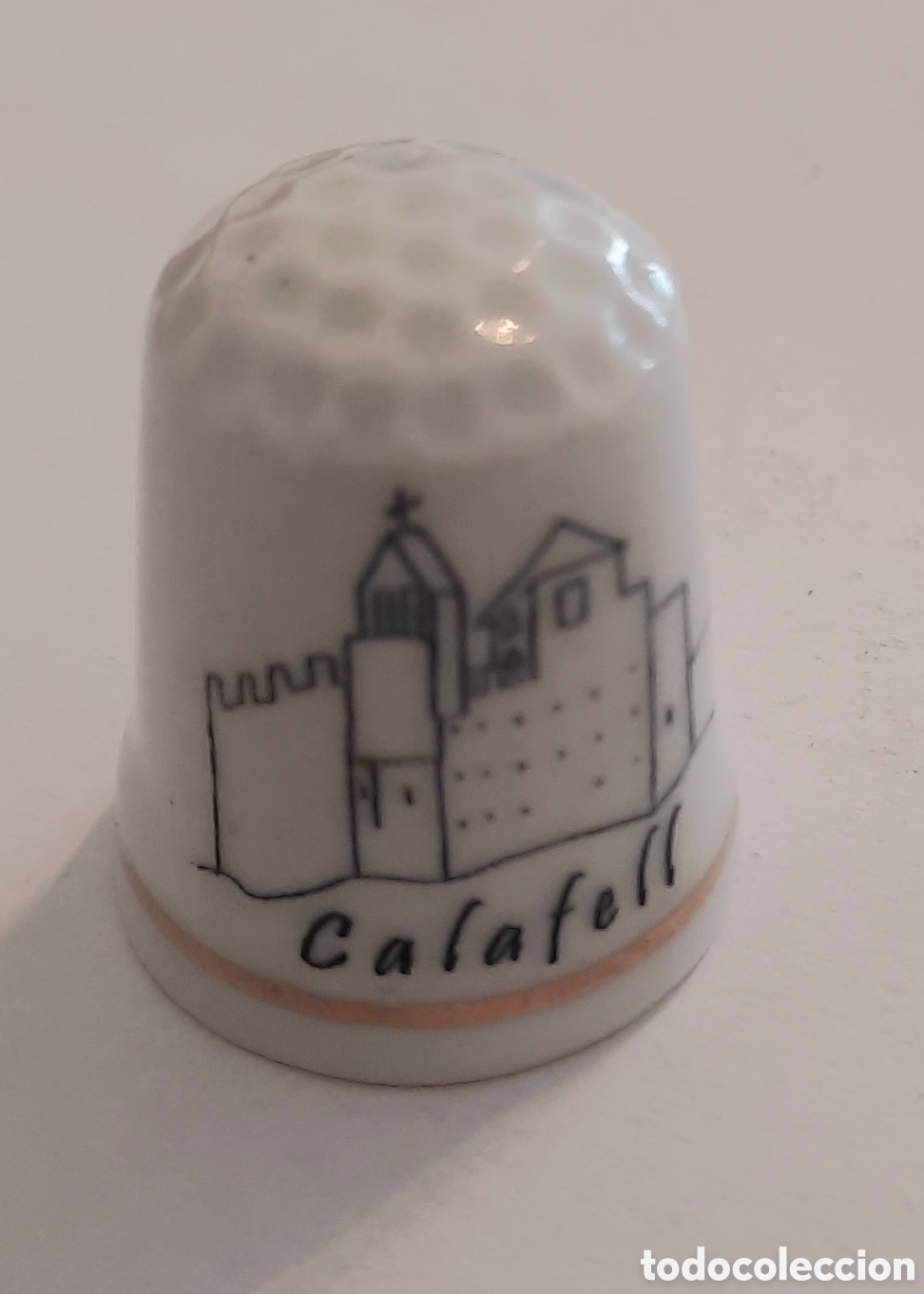 Coleccionismo de dedales: Dedal porcelana. Calafell - Foto 3