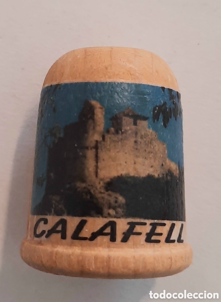 Coleccionismo de dedales: Dedal madera Calafell - Foto 2