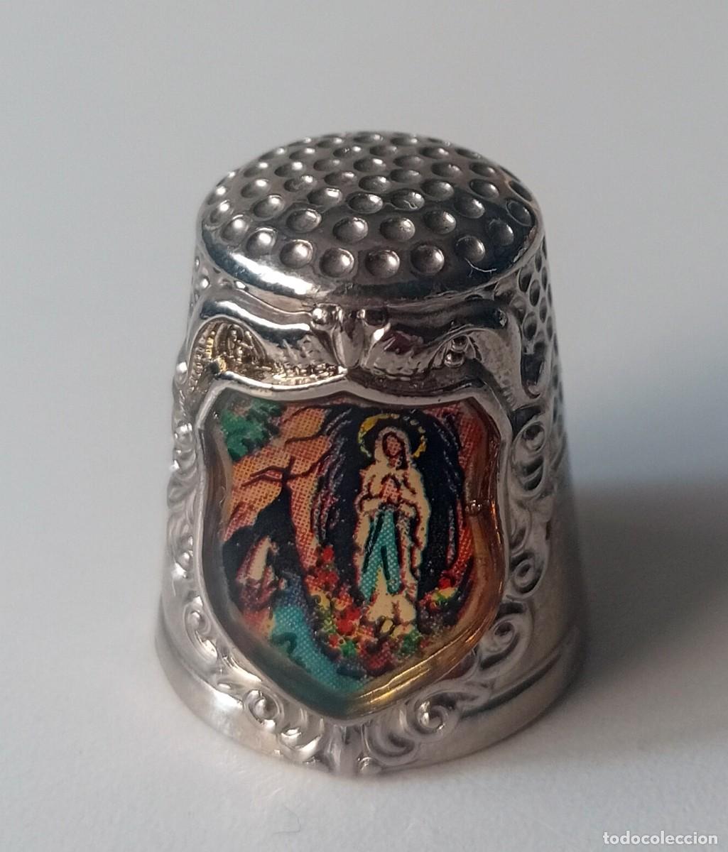 Coleccionismo de dedales: DEDAL PLATEADO IMAGEN VIRGEN - Foto 1