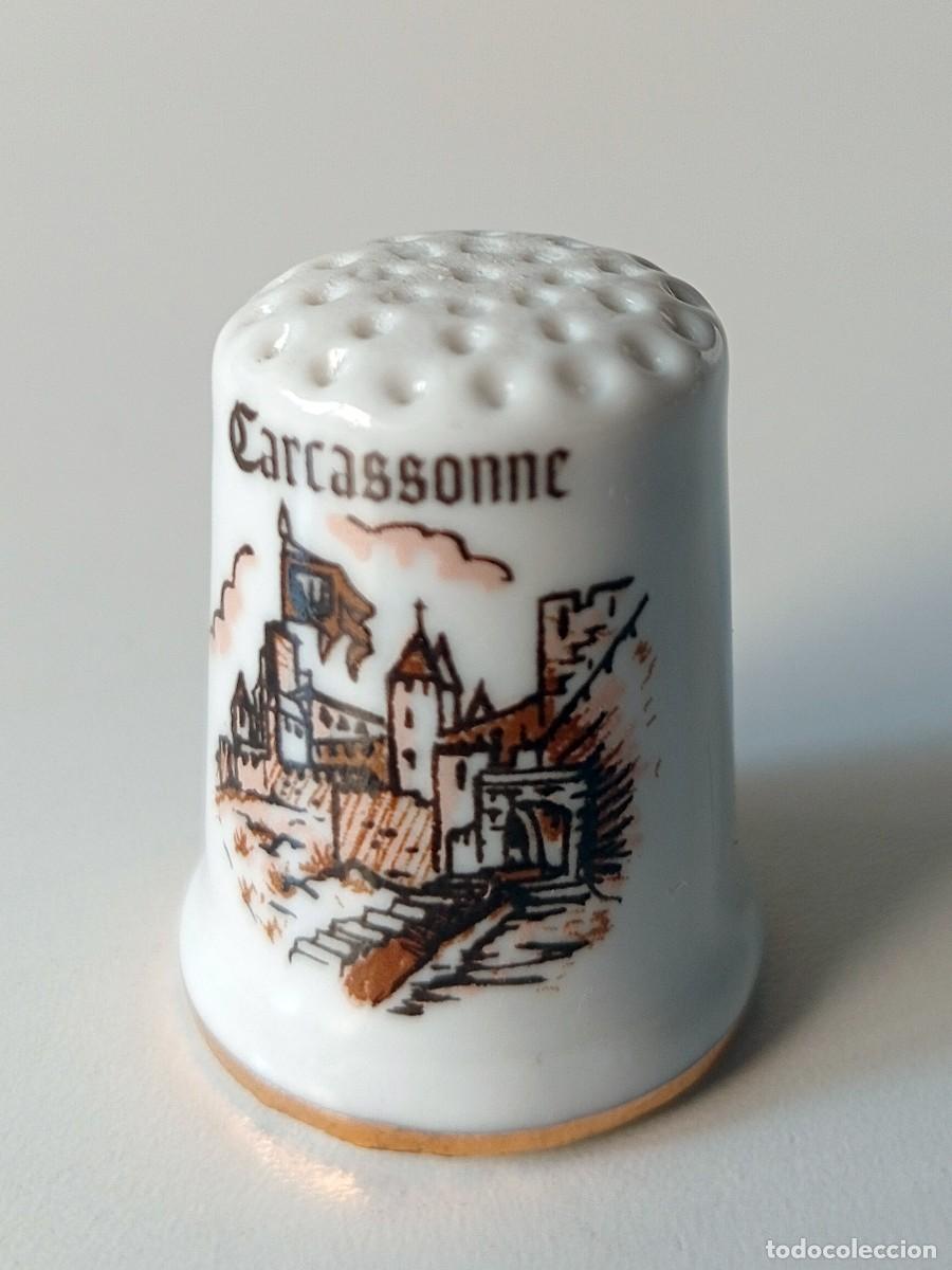 Coleccionismo de dedales: DEDAL RECUERDO DE CARCASSONE (FRANCIA) - Foto 1