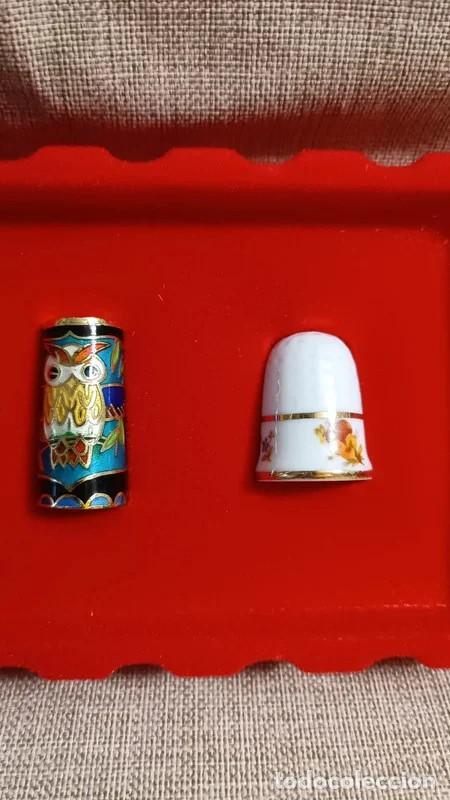 Coleccionismo de dedales: 2 Dedales Colecci&oacute;n B&uacute;ho y Flor - Foto 3