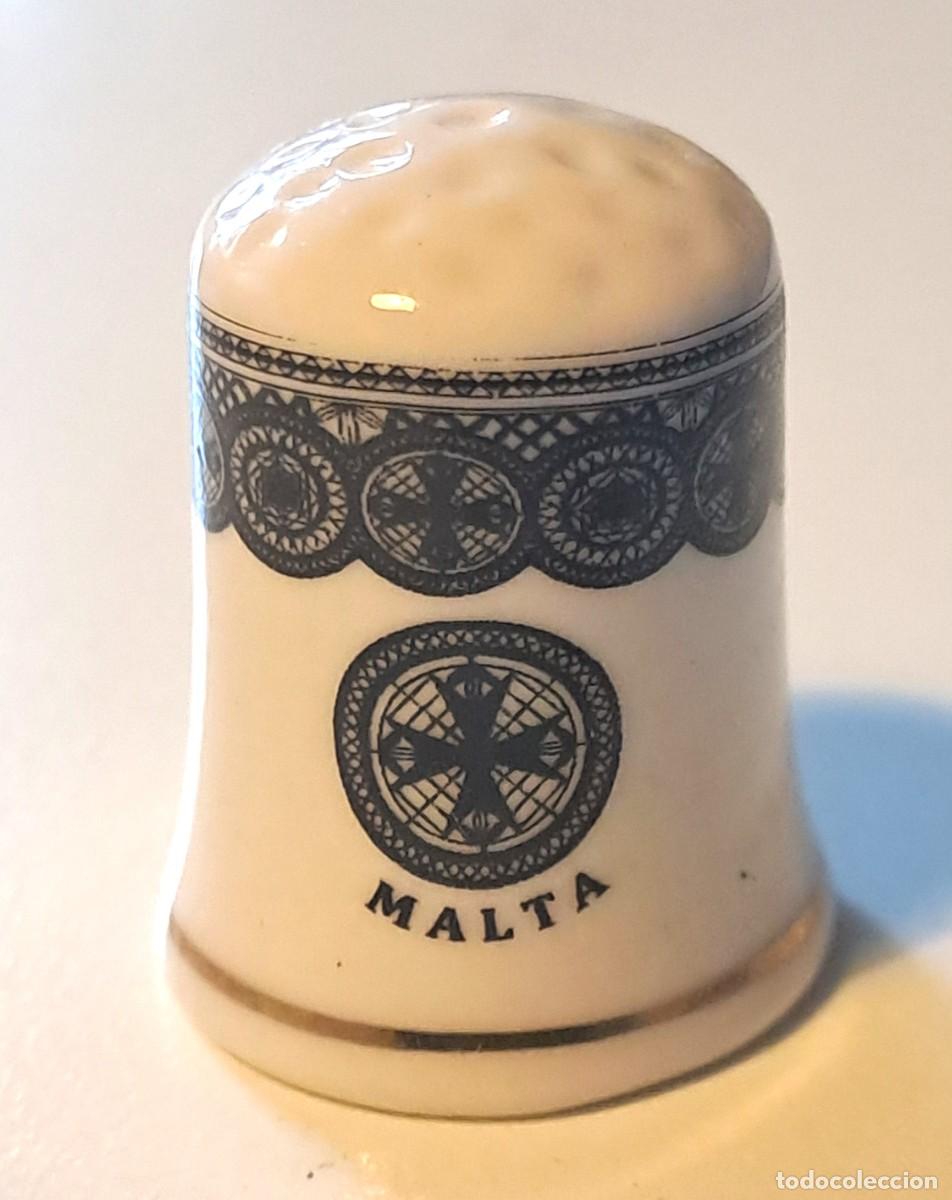 Coleccionismo de dedales: DEDAL PORCELANA MALTA - Foto 1