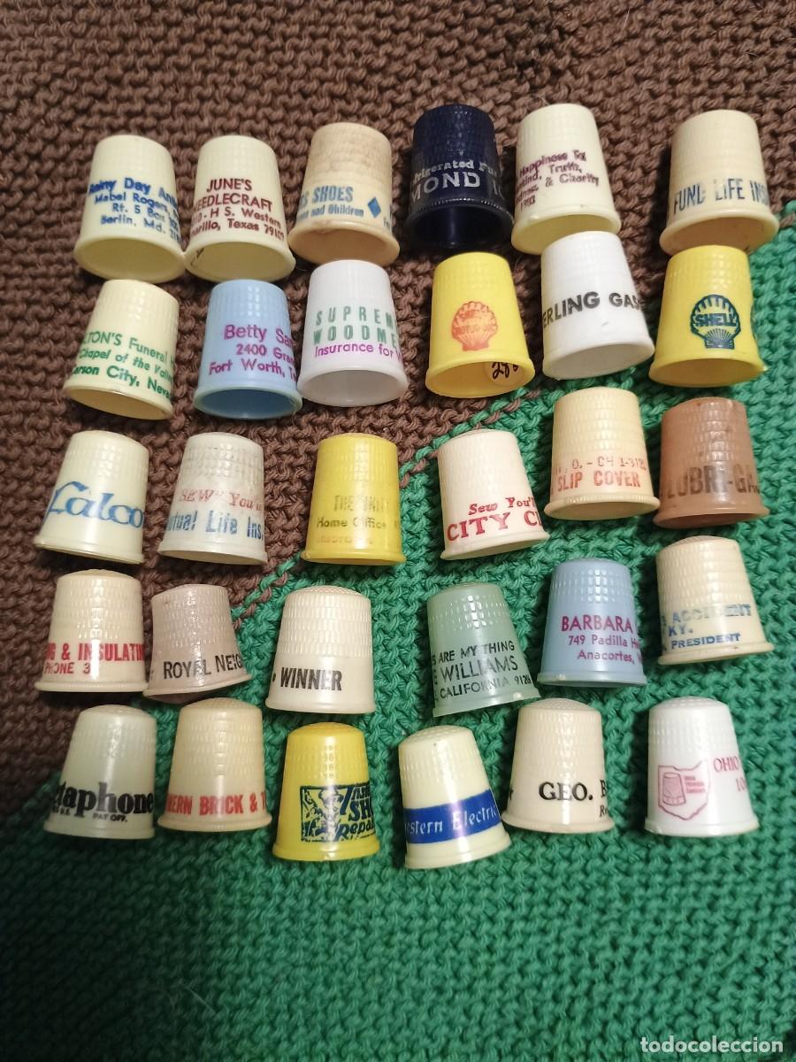 Coleccionismo de dedales: American advertising plastic thimbles - Foto 1