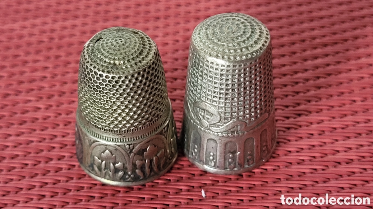 Coleccionismo de dedales: Antiguos dedales plata - Foto 2