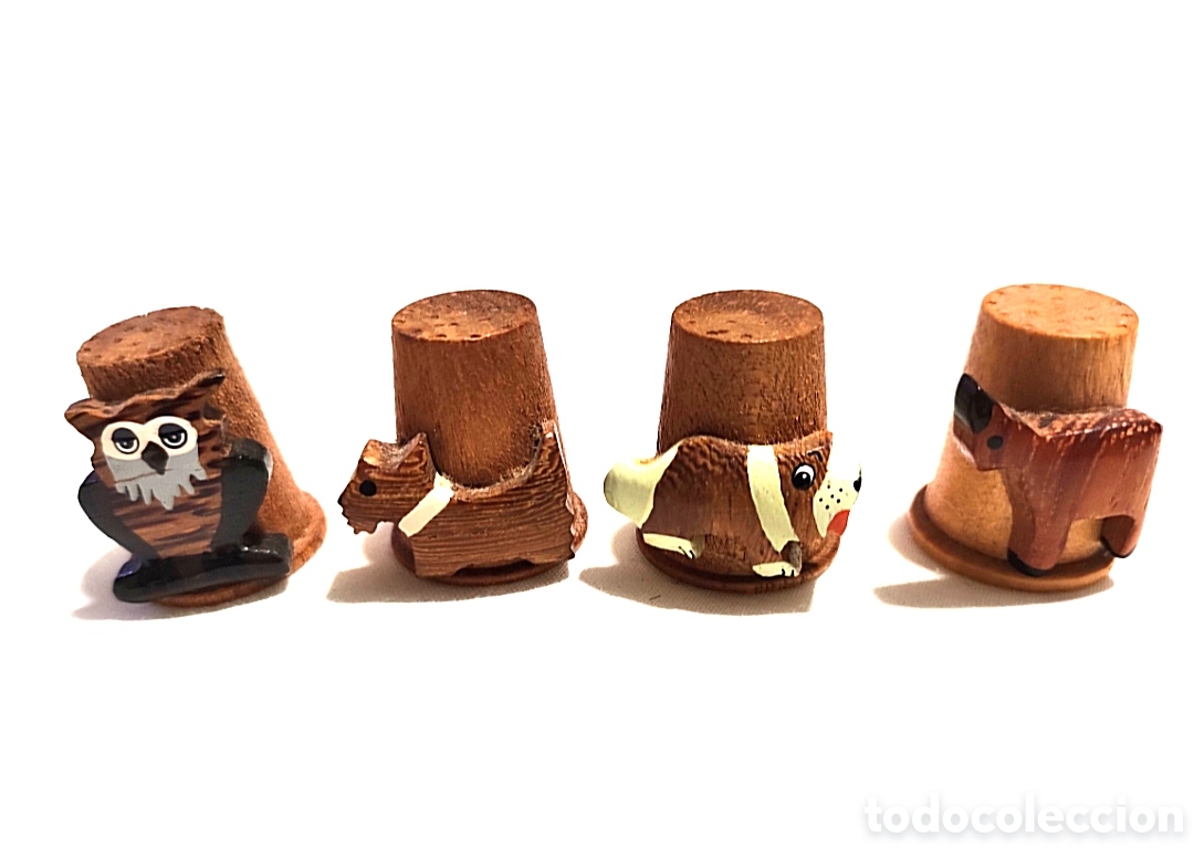 Coleccionismo de dedales: Lote 4 dedales con motivos animales