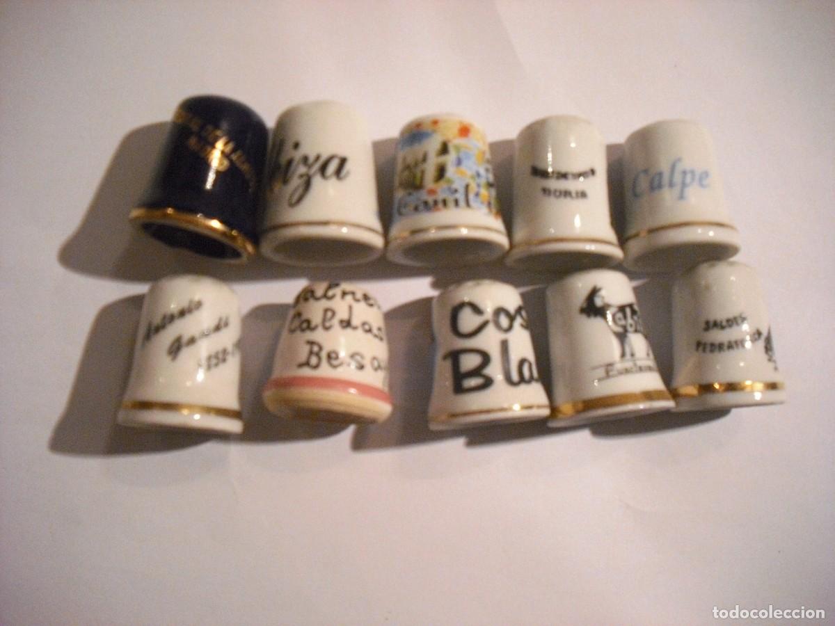 Collezionismo di ditali: DEDALES DE PORCELANA, LOTE DE 10 DE DIFERENTES LUGARES DE ESPA&Ntilde;A
