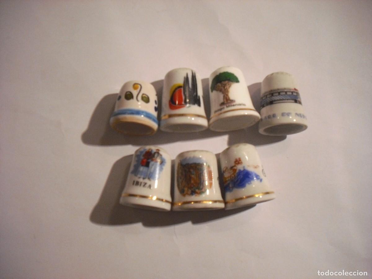 Collezionismo di ditali: DEDALES DE PORCELANA, LOTE DE 7 DE DIFERENTES LUGARES DE ESPA&Ntilde;A