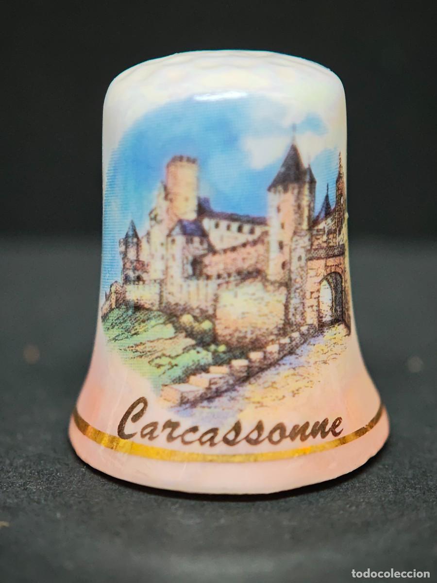 Coleccionismo de dedales: DEDAL PORCELANA CARCASSONNE