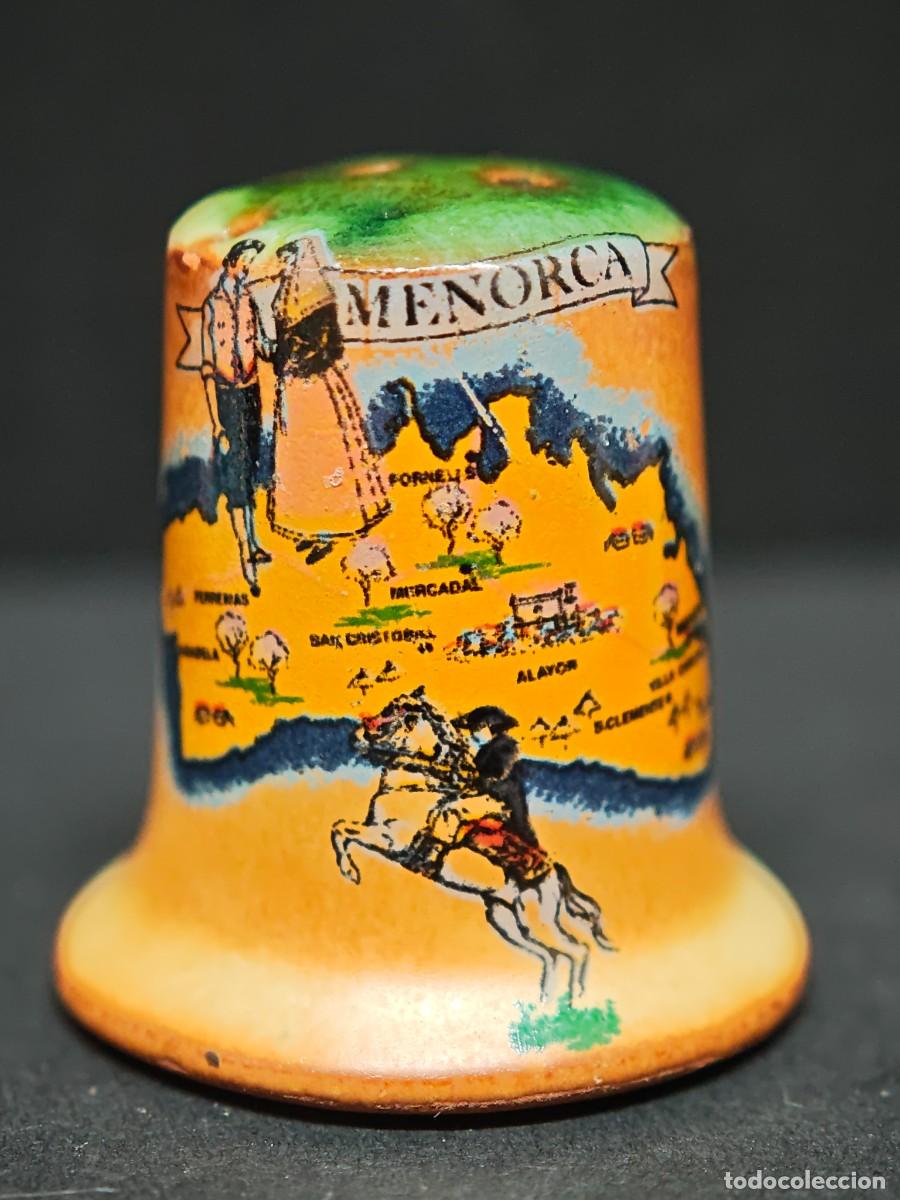 Coleccionismo de dedales: DEDAL PORCELANA BARRO MENORCA
